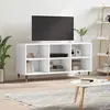 Image de vidaXL Meuble TV blanc 103,5x30x50 cm bois d'ingénierie