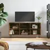 Image de vidaXL Meuble TV chêne fumé 103,5x30x50 cm bois d'ingénierie