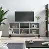 Image de vidaXL Meuble TV gris béton 103,5x30x50 cm bois d'ingénierie