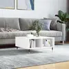 Image de vidaXL Table basse blanc 60x60x30 cm bois d'ingénierie