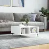 Image de vidaXL Table basse blanc brillant 60x60x30 cm bois d'ingénierie