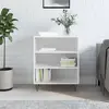 Image de vidaXL Buffet blanc brillant 57x35x70 cm bois d'ingénierie