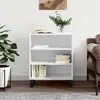 Image de vidaXL Buffet blanc brillant 57x35x70 cm bois d'ingénierie