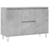Image de vidaXL Buffet gris béton 101,5x35x70 cm bois d'ingénierie