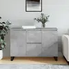 Image de vidaXL Buffet gris béton 101,5x35x70 cm bois d'ingénierie