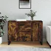 Image de vidaXL Buffet chêne fumé 101,5x35x70 cm bois d'ingénierie
