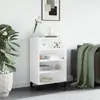 Image de vidaXL Buffet haut blanc 57x35x90 cm bois d'ingénierie