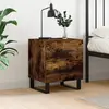 Image de vidaXL Table de chevet chêne fumé 40x35x47,5 cm bois d’ingénierie