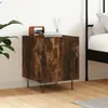 Image de vidaXL Table de chevet chêne fumé 40x40x50 cm bois d'ingénierie