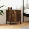 Image de vidaXL Table de chevet chêne fumé 40x40x50 cm bois d'ingénierie