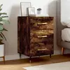 Image de vidaXL Table de chevet chêne fumé 40x40x66 cm bois d'ingénierie
