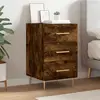 Image de vidaXL Table de chevet chêne fumé 40x40x66 cm bois d'ingénierie