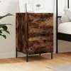 Image de vidaXL Table de chevet chêne fumé 40x40x66 cm bois d'ingénierie