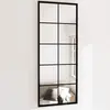 Image de vidaXL Miroirs muraux 2 pcs noir 100x40 cm métal