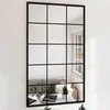Image de vidaXL Miroirs muraux 2 pcs noir 100x60 cm métal