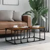 Image de vidaXL Table basse chêne fumé 100x50x35,5 cm bois d'ingénierie