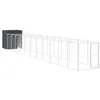 Image de vidaXL Niche pour chien avec cour anthracite 165x1271x181 cm, cage pour chien, abri pour chien, maison pour animaux, cages pour chien, cour pour chien