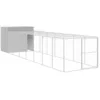 Image de vidaXL Niche pour chien avec cour gris clair 214x865x181 cm, cage pour chien, abri pour chien, maison pour animaux, cages pour chien, cour pour chien