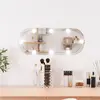 Image de vidaXL Miroir mural avec lumières LED 20x50 cm verre ovale