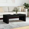 Image de vidaXL Table basse noir 102x50x36 cm bois d'ingénierie