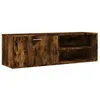 Image de vidaXL Meuble TV chêne fumé 120x34x37 cm bois d'ingénierie