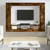 Image de vidaXL Meuble TV chêne fumé 152x22x113 cm bois d'ingénierie