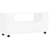 Image de vidaXL Meuble TV blanc 102x34,5x43 cm bois d'ingénierie
