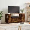 Image de vidaXL Meuble TV chêne fumé 102x34,5x43 cm bois d'ingénierie