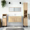 Image de vidaXL Armoire de bain avec miroir chêne sonoma bois d'ingénierie