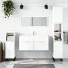 Image de vidaXL Armoire de bain avec miroir blanc brillant bois d'ingénierie