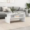 Image de vidaXL Table basse blanc 90x55x42,5 cm bois d'ingénierie
