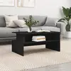 Image de vidaXL Table basse noir 90x55x42,5 cm bois d'ingénierie