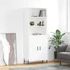 Image de vidaXL Buffet haut Blanc 69,5x34x180 cm Bois d'ingénierie