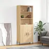 Image de vidaXL Buffet haut Chêne sonoma 69,5x34x180 cm Bois d'ingénierie
