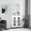Image de vidaXL Buffet haut Blanc 69,5x34x180 cm Bois d'ingénierie