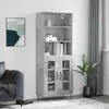 Image de vidaXL Buffet haut Gris béton 69,5x34x180 cm Bois d'ingénierie
