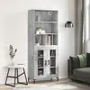 Image de vidaXL Buffet haut Gris béton 69,5x34x180 cm Bois d'ingénierie
