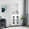 Image de vidaXL Buffet haut Blanc 69,5x34x180 cm Bois d'ingénierie