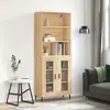 Image de vidaXL Buffet haut Chêne sonoma 69,5x34x180 cm Bois d'ingénierie