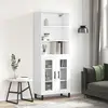 Image de vidaXL Buffet haut Blanc 69,5x34x180 cm Bois d'ingénierie