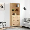 Image de vidaXL Buffet haut Chêne sonoma 69,5x34x180 cm Bois d'ingénierie