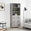 Image de vidaXL Buffet haut Sonoma gris 69,5x34x180 cm Bois d'ingénierie