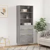 Image de vidaXL Buffet haut Sonoma gris 69,5x34x180 cm Bois d'ingénierie
