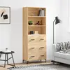 Image de vidaXL Buffet haut Chêne sonoma 69,5x34x180 cm Bois d'ingénierie