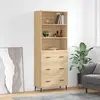 Image de vidaXL Buffet haut Chêne sonoma 69,5x34x180 cm Bois d'ingénierie