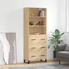 Image de vidaXL Buffet haut Chêne sonoma 69,5x34x180 cm Bois d'ingénierie