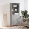 Image de vidaXL Buffet haut Sonoma gris 69,5x34x180 cm Bois d'ingénierie