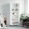 Image de vidaXL Buffet blanc 69,5x32,5x180 cm bois d'ingénierie