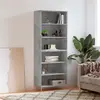 Image de vidaXL Buffet gris béton 69,5x32,5x180 cm bois d'ingénierie