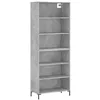 Image de vidaXL Buffet gris béton 69,5x32,5x180 cm bois d'ingénierie